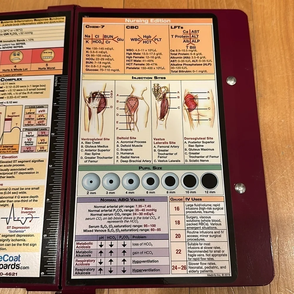 White Coat Clipboard Nursing Edition in Wine Color